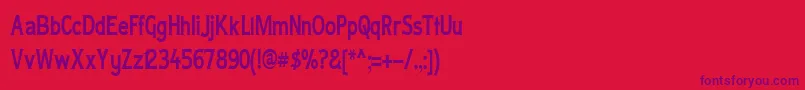 Ladycn ffy Font – Purple Fonts on Red Background