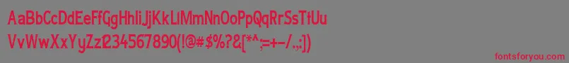 Ladycn ffy Font – Red Fonts on Gray Background