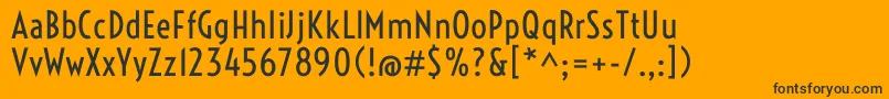 VoltaireRegular-Schriftart – Schwarze Schriften auf orangefarbenem Hintergrund