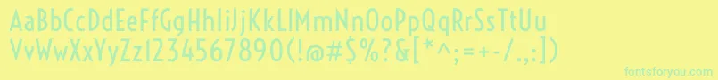 Police VoltaireRegular – polices vertes sur fond jaune