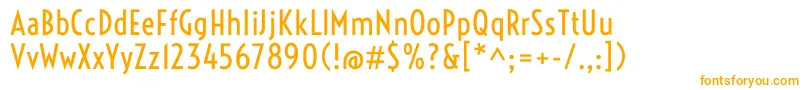 Czcionka VoltaireRegular – pomarańczowe czcionki na białym tle