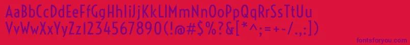 VoltaireRegular-Schriftart – Violette Schriften auf rotem Hintergrund