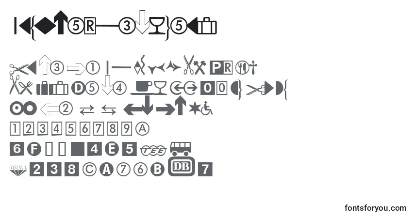 Fuente DatasymidbNormal - alfabeto, números, caracteres especiales