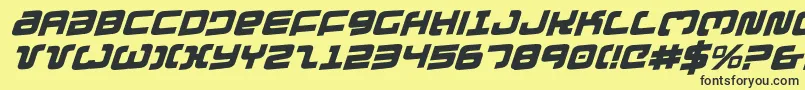 ExedoreRotalic Font – Black Fonts on Yellow Background