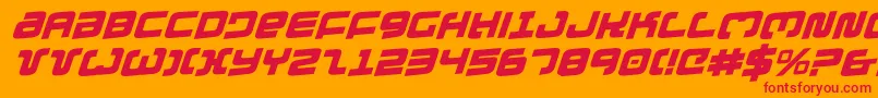 ExedoreRotalic Font – Red Fonts on Orange Background