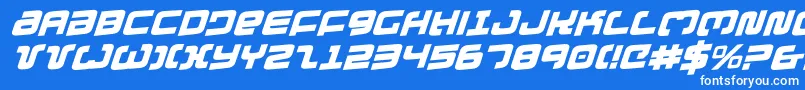 ExedoreRotalic Font – White Fonts on Blue Background