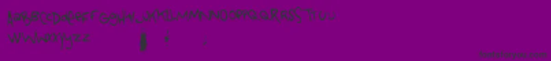 Шрифт Tongueofcolicab – чёрные шрифты на фиолетовом фоне