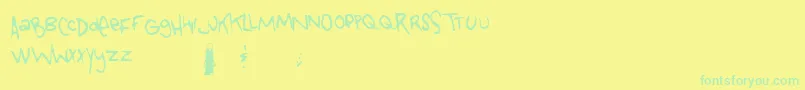 Więcej informacji o czcionce Tongueofcolicab Czcionka Tongueofcolicab – zielone czcionki na żółtym tle