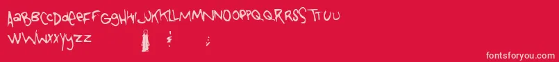 fuente Tongueofcolicab – Fuentes Rosadas Sobre Fondo Rojo