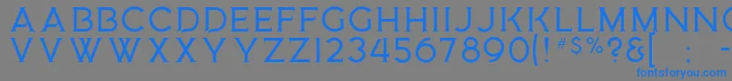 フォントMedusaGothic – 灰色の背景に青い文字