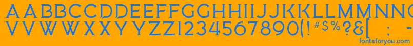 フォントMedusaGothic – オレンジの背景に青い文字