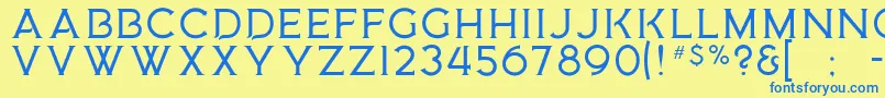 MedusaGothic Font – Blue Fonts on Yellow Background