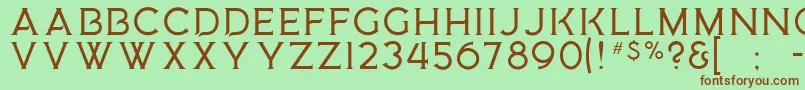 MedusaGothic Font – Brown Fonts on Green Background