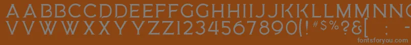 フォントMedusaGothic – 茶色の背景に灰色の文字