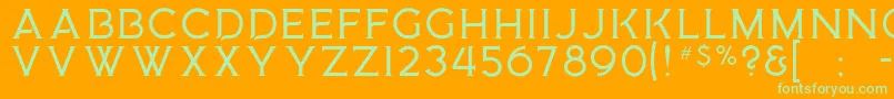 MedusaGothic Font – Green Fonts on Orange Background