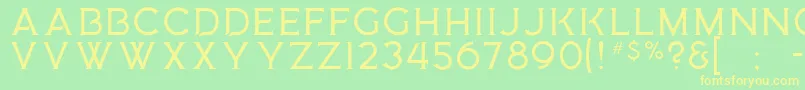 MedusaGothic Font – Yellow Fonts on Green Background