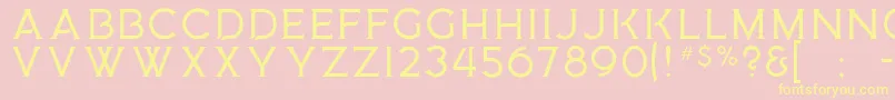 MedusaGothic Font – Yellow Fonts on Pink Background