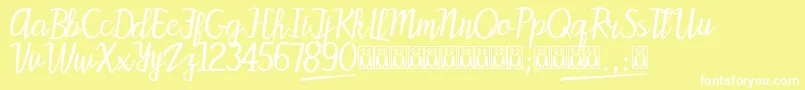 PattyLabelle Font – White Fonts on Yellow Background