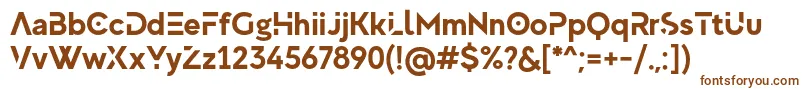 MadeEvolveSansBoldEvoPersonalUse-fontti – ruskeat fontit valkoisella taustalla