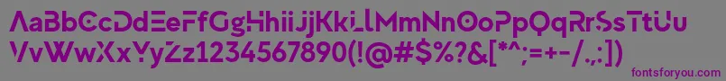 MadeEvolveSansBoldEvoPersonalUse-fontti – violetit fontit harmaalla taustalla