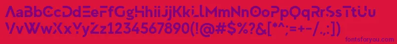 MadeEvolveSansBoldEvoPersonalUse Font – Purple Fonts on Red Background