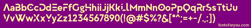 MadeEvolveSansBoldEvoPersonalUse Font – Yellow Fonts on Purple Background