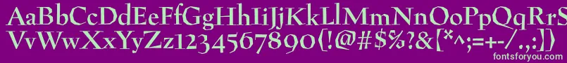 PreissigantikvaBold Font – Green Fonts on Purple Background