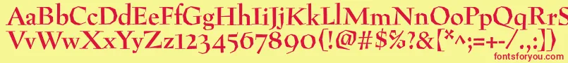 PreissigantikvaBold Font – Red Fonts on Yellow Background