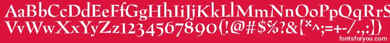 フォントPreissigantikvaBold – 赤い背景に白い文字