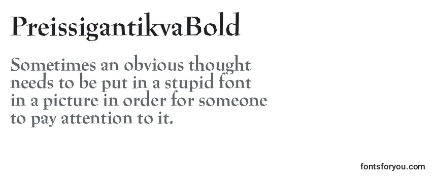 Review of the PreissigantikvaBold Font