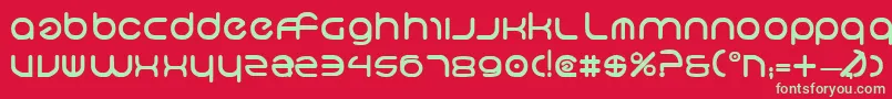 フォントNeoGeoBold – 赤い背景に緑の文字