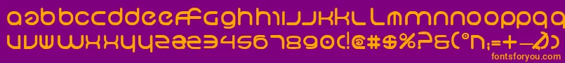 NeoGeoBold Font – Orange Fonts on Purple Background