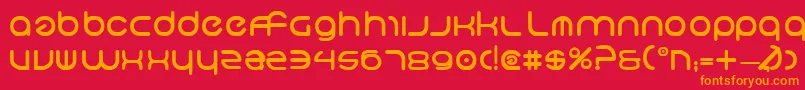 NeoGeoBold Font – Orange Fonts on Red Background