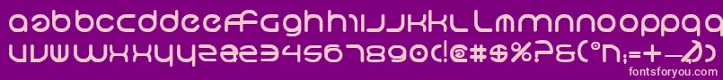 NeoGeoBold Font – Pink Fonts on Purple Background