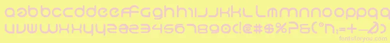 NeoGeoBold Font – Pink Fonts on Yellow Background