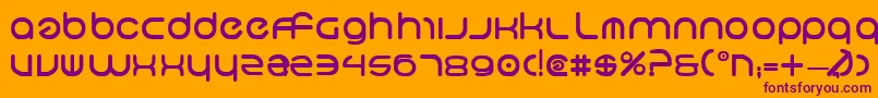 NeoGeoBold Font – Purple Fonts on Orange Background