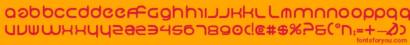 フォントNeoGeoBold – オレンジの背景に赤い文字