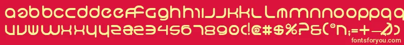 NeoGeoBold Font – Yellow Fonts on Red Background