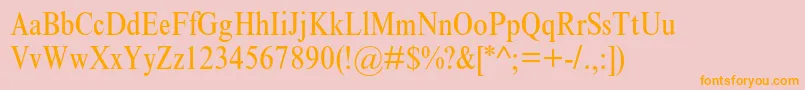 TimesnewromanmtstdCond Font – Orange Fonts on Pink Background