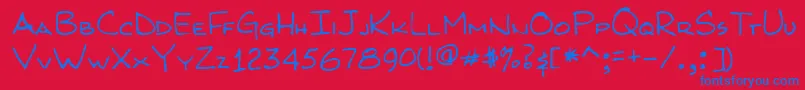 PageRegular Font – Blue Fonts on Red Background