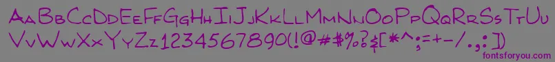Шрифт PageRegular – фиолетовые шрифты на сером фоне