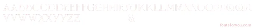 MaryCapsOutline Font – Pink Fonts on White Background