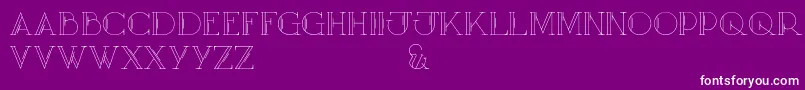 MaryCapsOutline Font – White Fonts on Purple Background