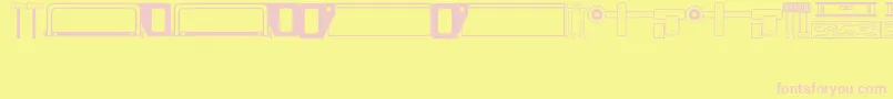 Шрифт QuickFixJl – розовые шрифты на жёлтом фоне