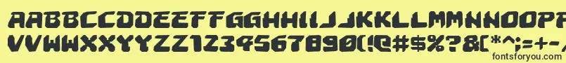 Astropolisr Font – Black Fonts on Yellow Background