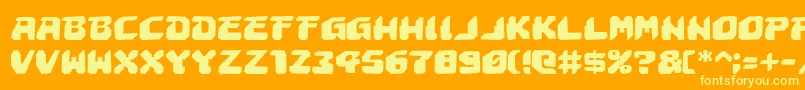 Шрифт Astropolisr – жёлтые шрифты на оранжевом фоне