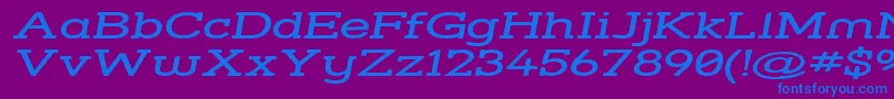 Strsswi Font – Blue Fonts on Purple Background
