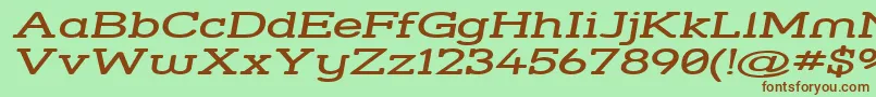 Strsswi-fontti – ruskeat fontit vihreällä taustalla