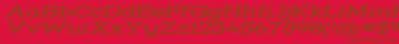 Strsswi-Schriftart – Braune Schriften auf rotem Hintergrund