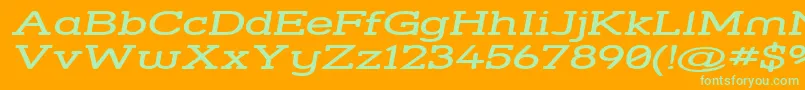 Strsswi Font – Green Fonts on Orange Background